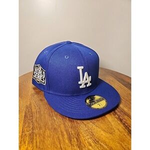 LA Dodgers 2020 World Series Side-Patch 59FIFTY Hat 7 3/4 New Era Royal Blue NEW